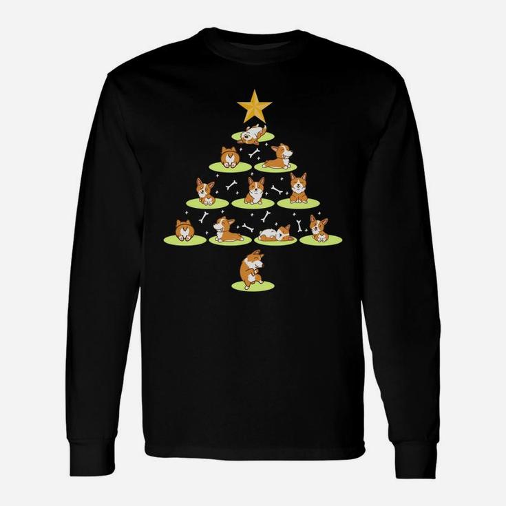 Christmas Tree Corgi Dog Breed Holiday Corgis Dog Xmas Sweatshirt Unisex Long Sleeve