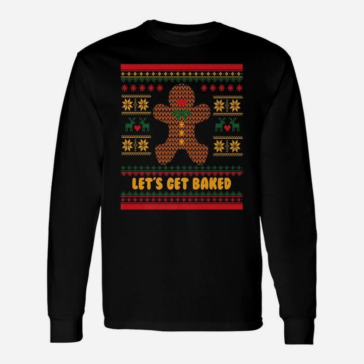 Christmas Ugly Sweater Lets Get High Design Unisex Long Sleeve
