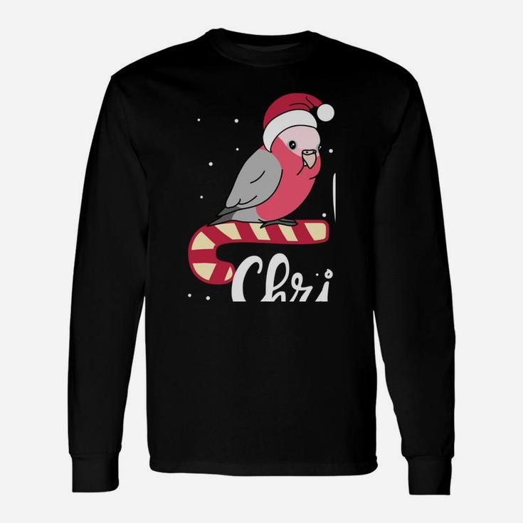 Chubby Galah Cockatoo Merry Christmas Kawaii Parrot Sweatshirt Unisex Long Sleeve