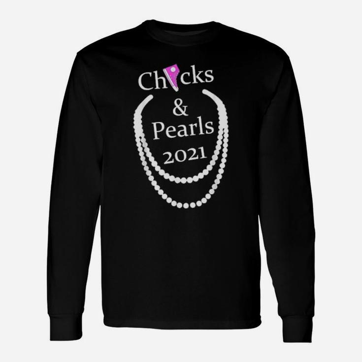Chucks And Pearls Teacher Vintage Valentine Apparel Long Sleeve T-Shirt