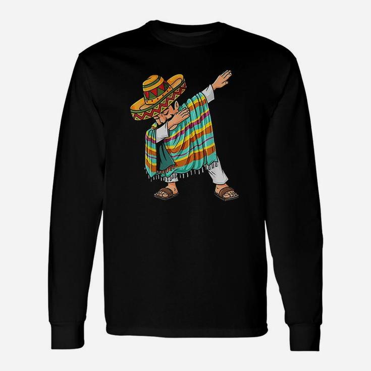 Cinco De Mayo Dabbing Poncho Sombrero Funny Mexican Dab Unisex Long Sleeve