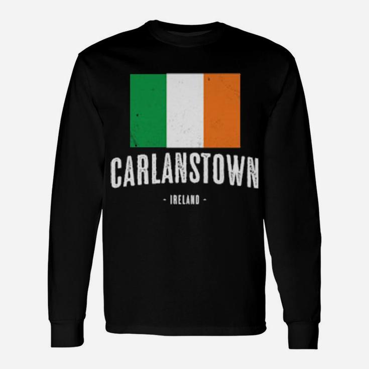 City Of Carlanstown Ireland Irish Flag Long Sleeve T-Shirt