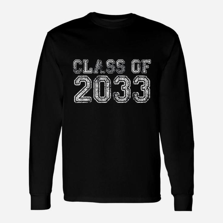 Class Of 2033 Grow With Me Graduation Year Unisex Long Sleeve