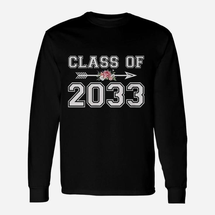Class Of 2033 Kindergarten Grow With Me Graduation Unisex Long Sleeve