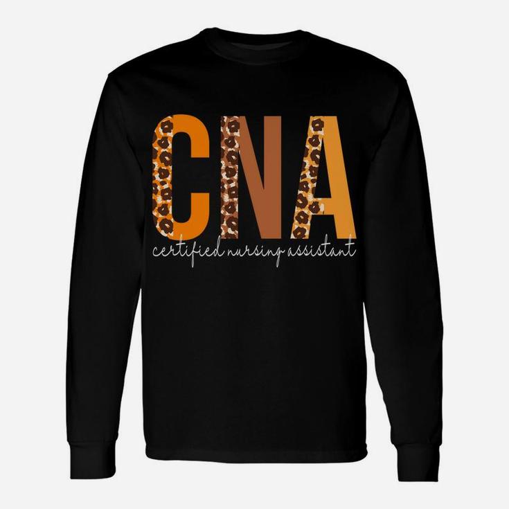 Cna Certified Nursing Assistant Leopard Fall Autumn Lovers Sweatshirt Unisex Long Sleeve