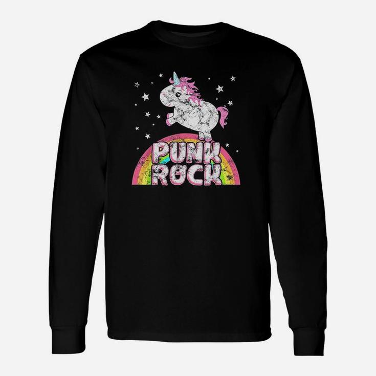 Cool Unicorn Punk Rock Music Unisex Long Sleeve