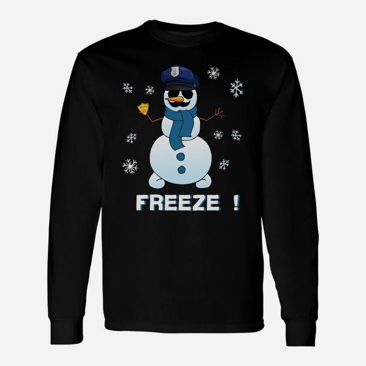 Cop Snowman Hoodie Freeze Christmas Party Gift Hoodies Xmas Unisex Long Sleeve