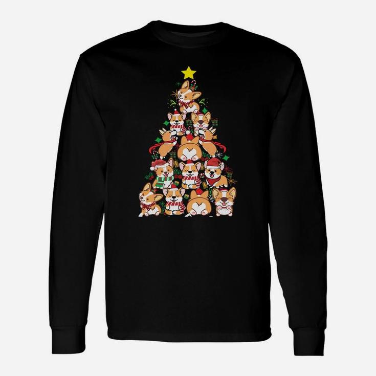 Corgi Christmas Tree Merry Corgmas - Corgi Dog Xmas Gift Unisex Long Sleeve