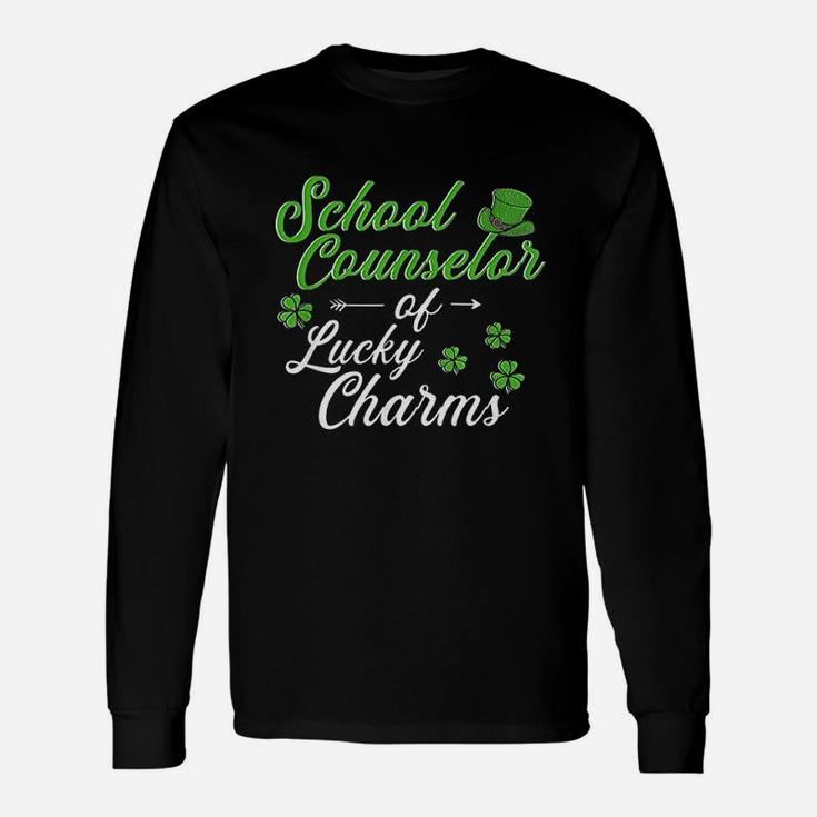 Counselor Of Lucky Charms St Patrick's Day School Counselor Long Sleeve T-Shirt