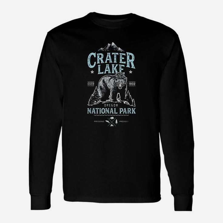 Crater Lake National Park Oregon Bear Vintage Unisex Long Sleeve