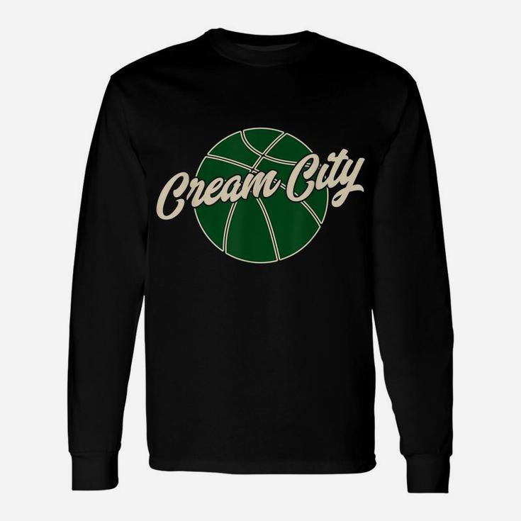 Cream City Retro Vintage Milwaukee Basketball Wisconsin Unisex Long Sleeve