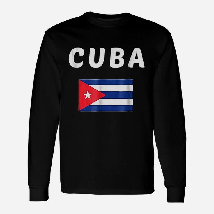 Cuba Cuban Flag Souvenir Gift Cubanos Unisex Long Sleeve