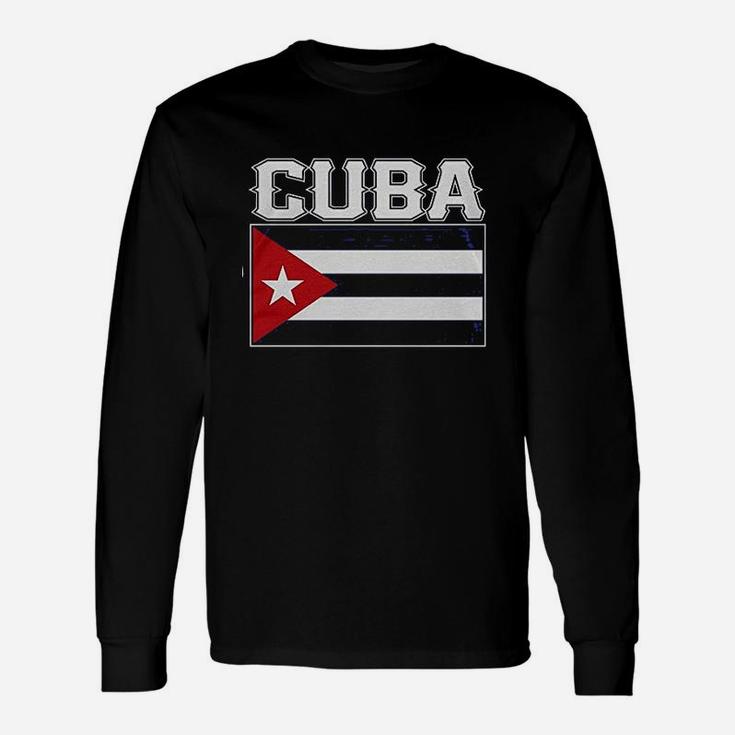 Cuba Cuban Flag Unisex Long Sleeve