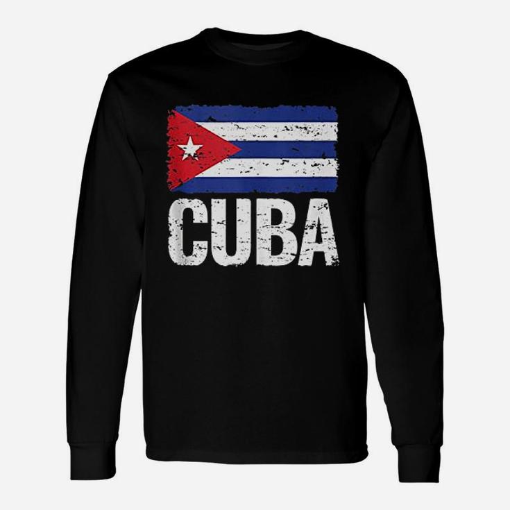 Cuba Inspired Flag Cuban Proud Unisex Long Sleeve
