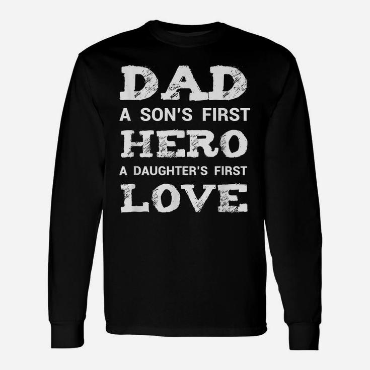 Cute Daddy Son Daughter Shirt New Dad Fathers Day Gift Unisex Long Sleeve