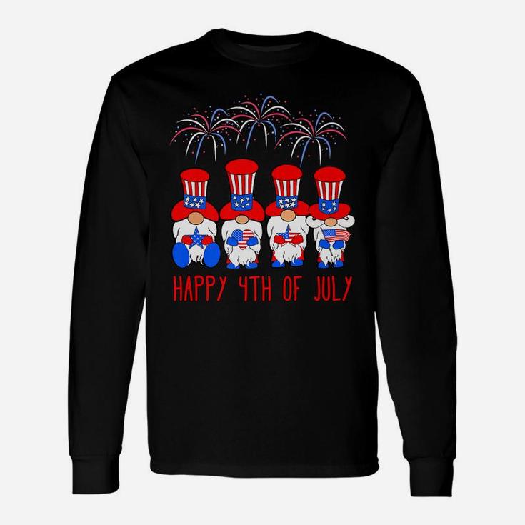 Cute Patriotic Gnomes American Happy 4Th Of July Unisex Long Sleeve