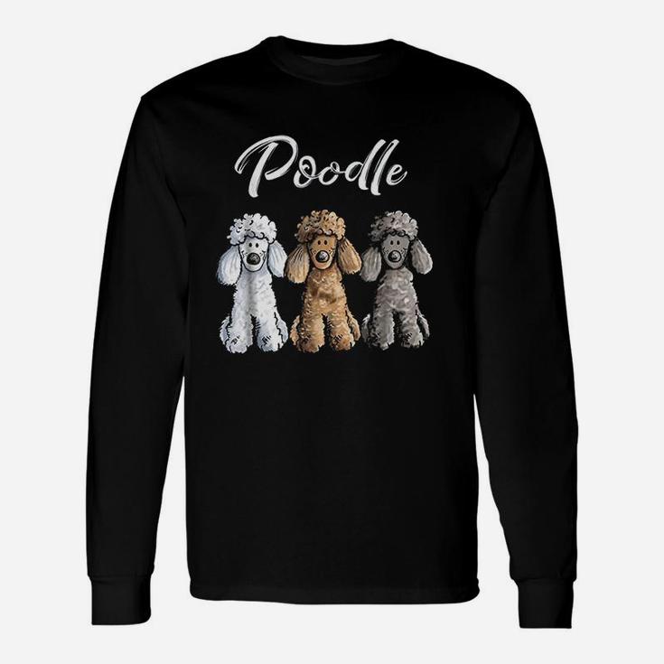 Cute Poodle  Caniche Puppy Dogs Unisex Long Sleeve