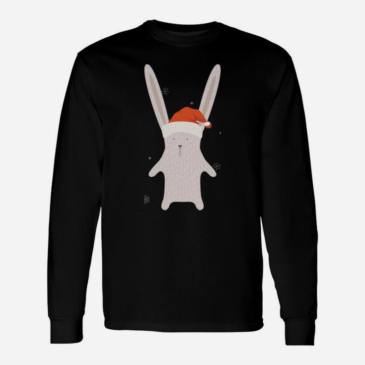Cute Scandi Xmas Rabbit Sweatshirt Unisex Long Sleeve