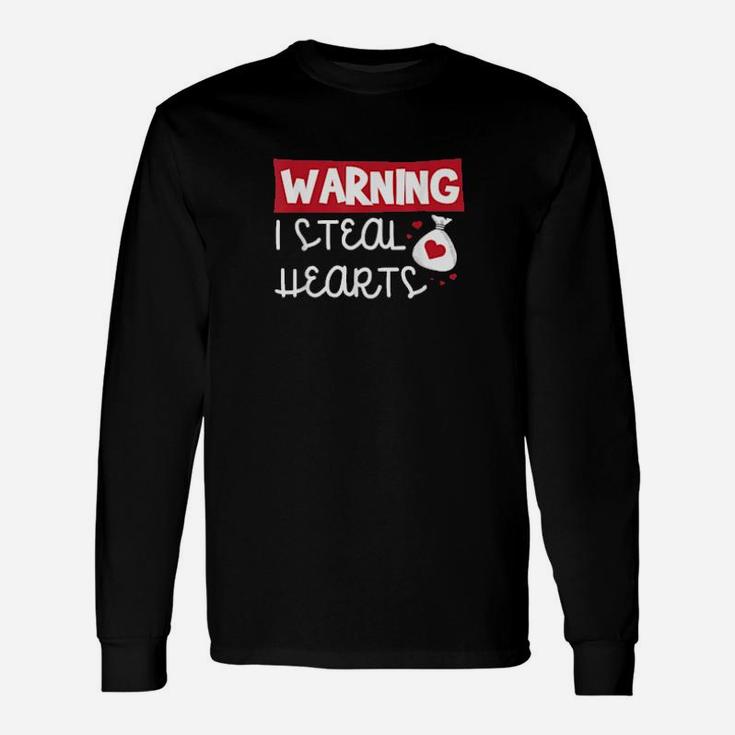 Cute Valentines Day For Warning I Steal Hearts Long Sleeve T-Shirt