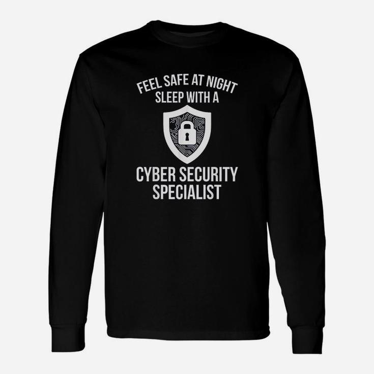 Cybersecurity It Analyst Safe Night Certified Tech Security Unisex Long Sleeve