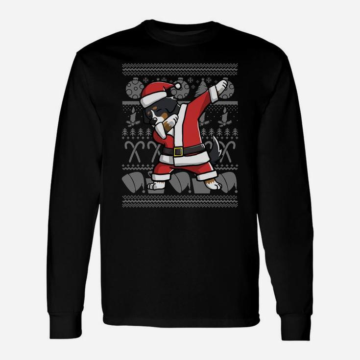 Dabbing Bernese Mountain Dog Dab Dance Christmas Gift Sweatshirt Unisex Long Sleeve