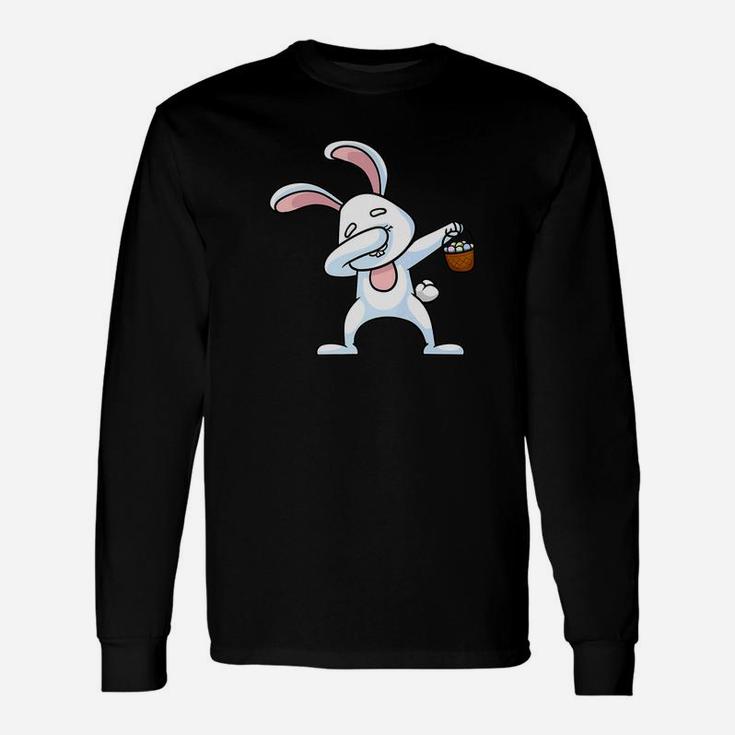 Dabbing Easter Bunny Boys Girls Rabbit Long Sleeve T-Shirt
