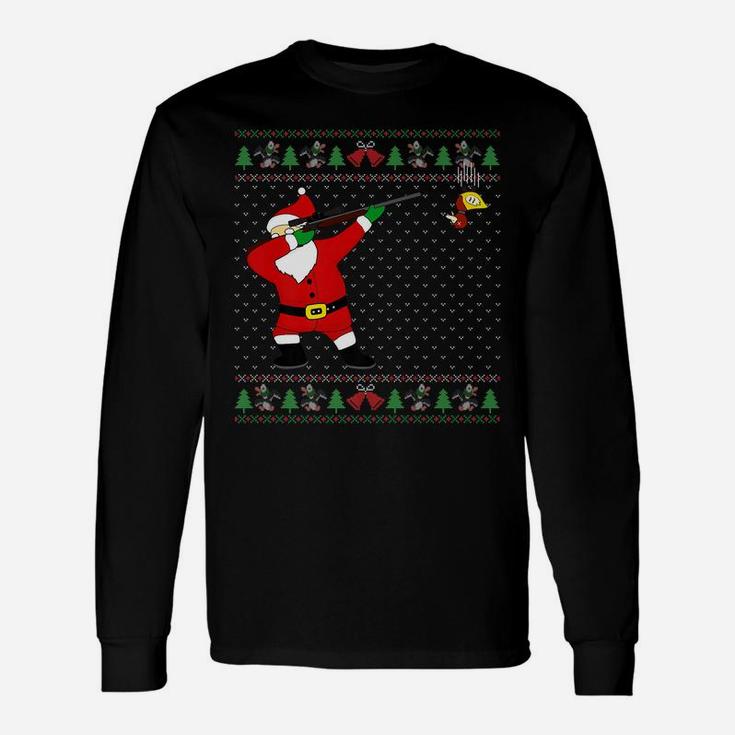 Dabbing Santa Duck Hunting Ugly Xmas Sweater Hunter Gift Unisex Long Sleeve
