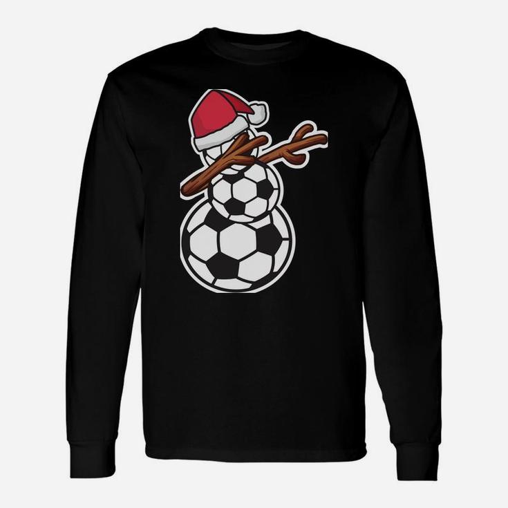 Dabbing Snowman  Soccer Pajama Christmas Unisex Long Sleeve