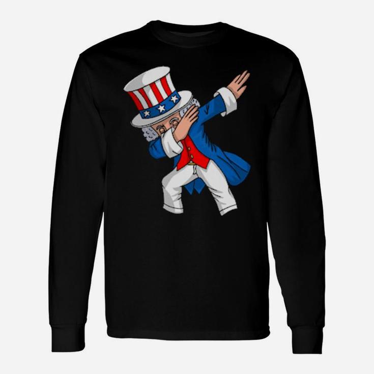 Dabbing Uncle Sam 4Th Of July Party Long Sleeve T-Shirt