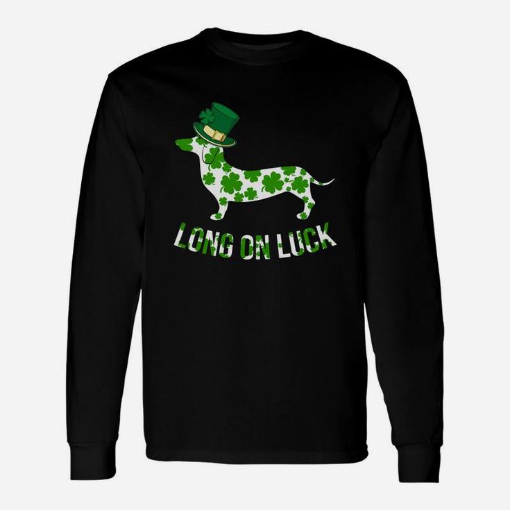 Dachshund Patricks Day Shirt Long On Luck Long Sleeve T-Shirt