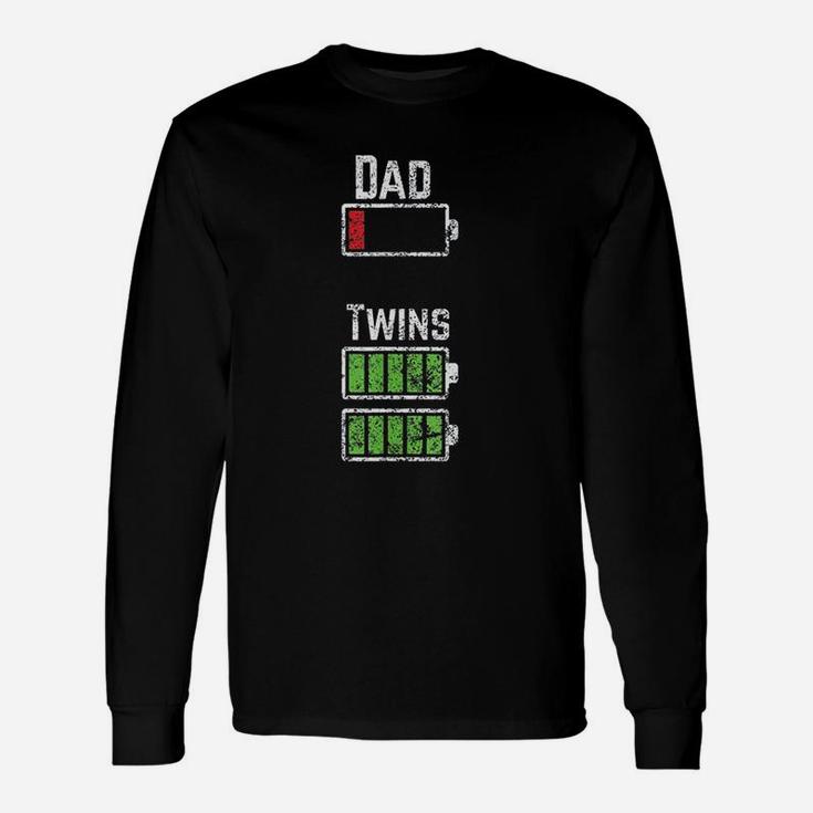 Dad Twins Battery Charge Unisex Long Sleeve
