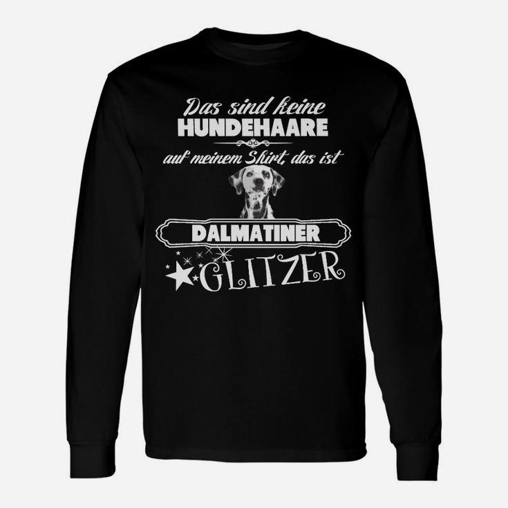 Dalmatiner Glitzer Langarmshirts, Lustiger Spruch über Hundehaare