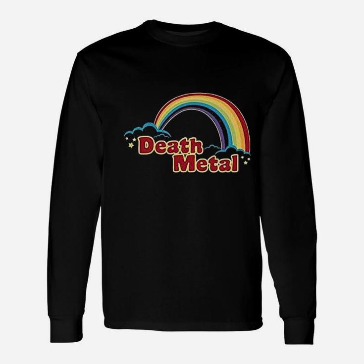 Death Metal Retro Rainbow 70S 80S Sarcastic Graphic Unisex Long Sleeve