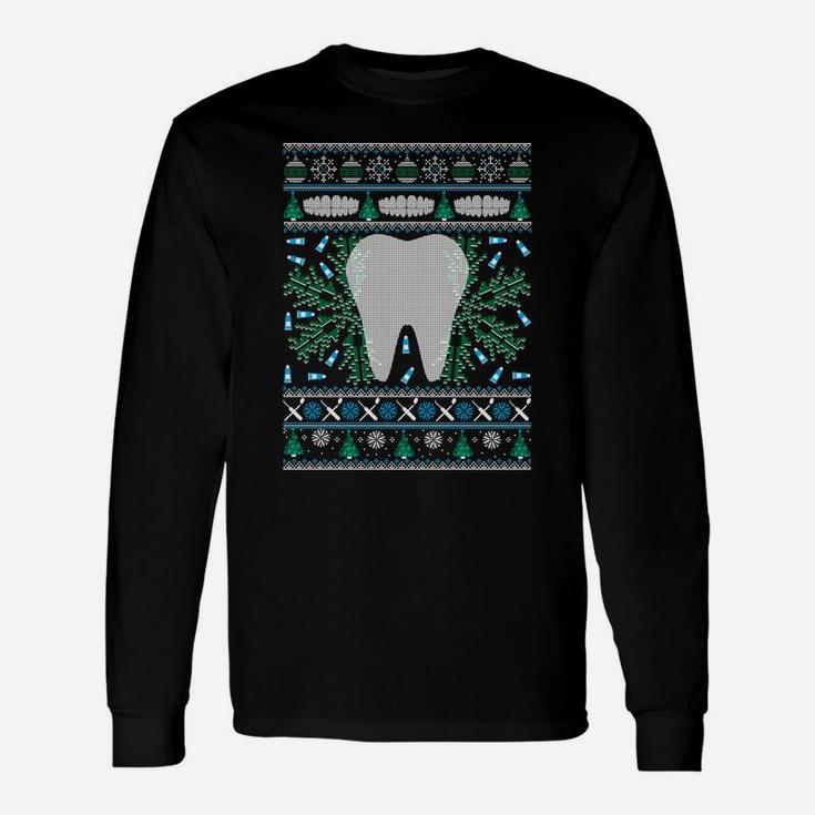 Dental Hygienist Ugly Christmas Sweatshirt Funny Holiday Unisex Long Sleeve