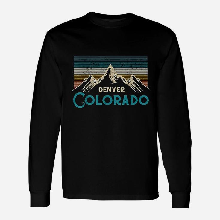 Denver Colorado Vintage Mountains Hiking Souvenir Gift Unisex Long Sleeve
