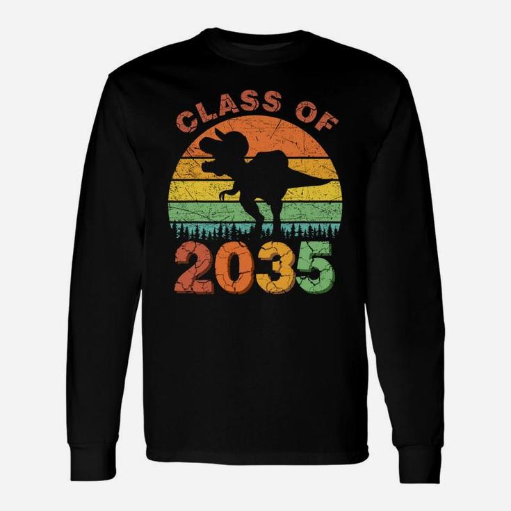 Dinosaur Class Of 2035 Grow With Me First Day Kindergarten Sweatshirt Unisex Long Sleeve