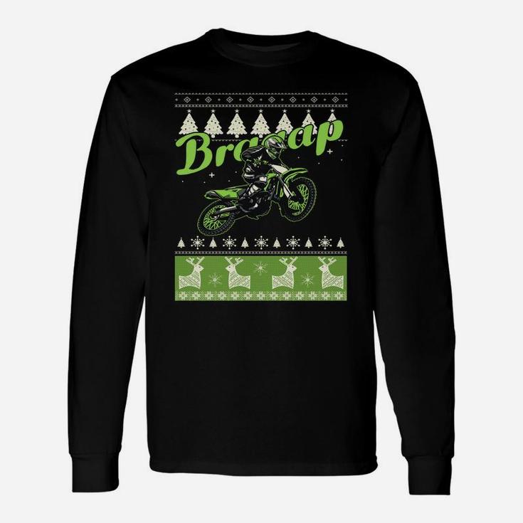 Dirt-Bike Motocross Ugly Christmas Sweatshirt Xmas Costume Unisex Long Sleeve