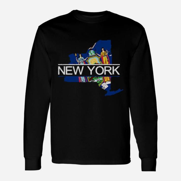 Distressed New York Long Sleeve T-Shirt