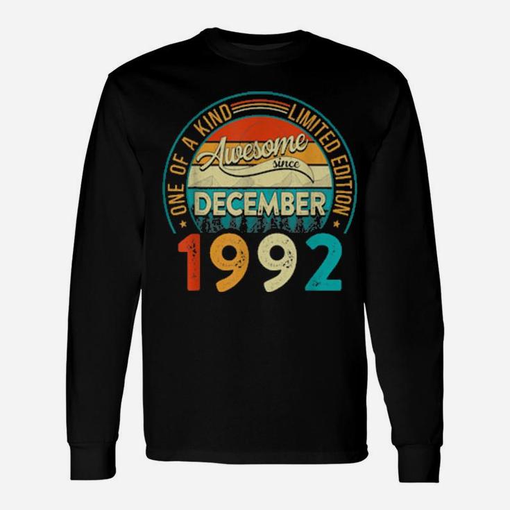 Distressed Vintage Awesome Since December 1992 28 Years Old Long Sleeve T-Shirt