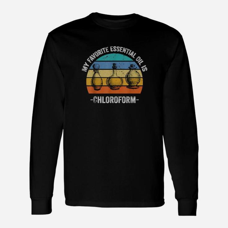 Distressed Vintage Retro My Favorite Essential Oil Long Sleeve T-Shirt