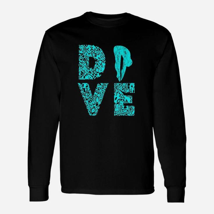 Dive Springboard Diver Diving Board Long Sleeve T-Shirt