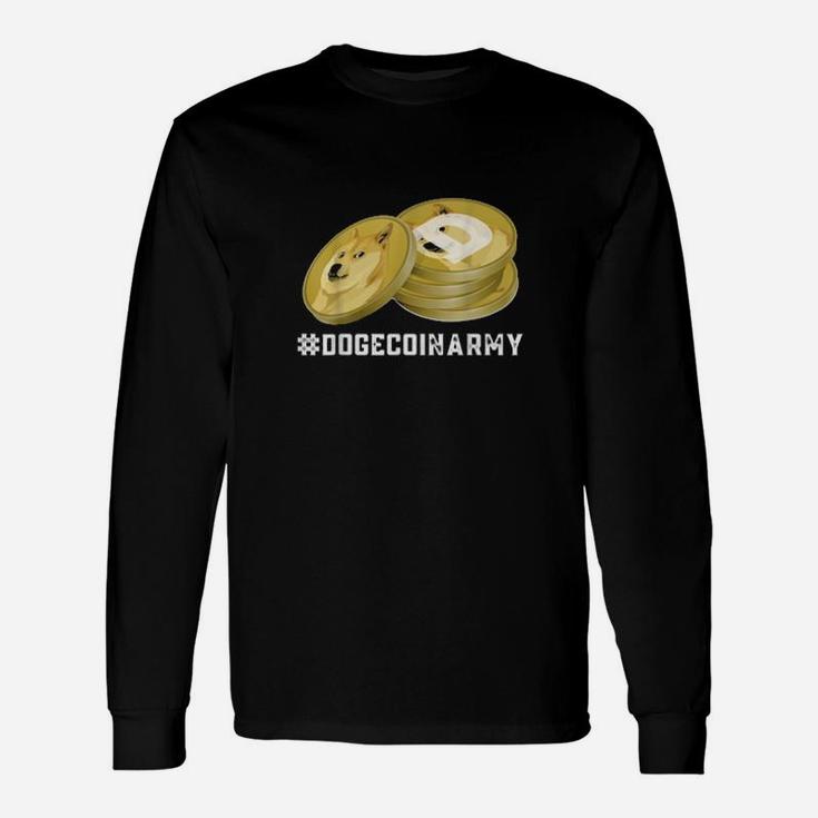 Dogecoinarmy Dogecoin Cryptocurrency Long Sleeve T-Shirt