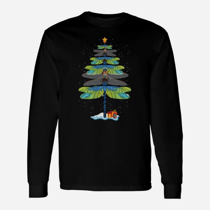 Dragonfly Christmas Tree Christmas Spirit Animal Funny Sweatshirt Unisex Long Sleeve