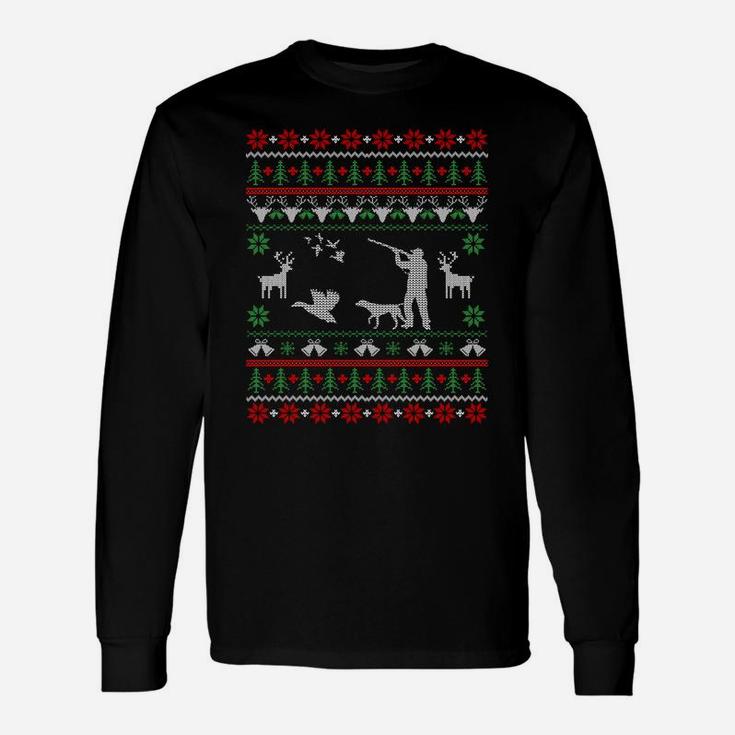 Duck Hunting Ugly Christmas Sweatshirt Hunter Christmas Gift Unisex Long Sleeve