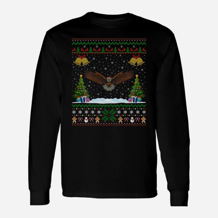 Eagle Bird Lover Xmas Gift Ugly Eagle Christmas Sweatshirt Unisex Long Sleeve
