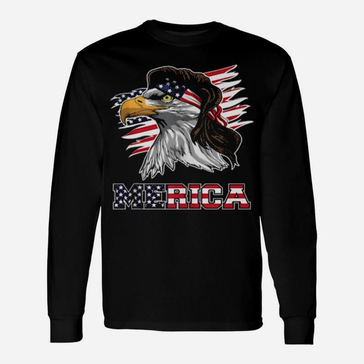 Eagle Mullet American Flag Merica 4Th Of July Long Sleeve T-Shirt