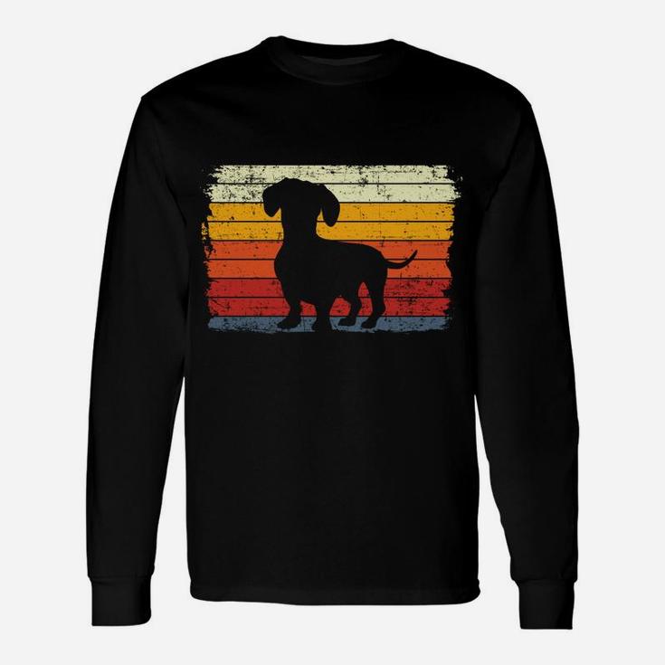 Easily Distracted By Wieners Doxie Dog Vintage Dachshund Unisex Long Sleeve