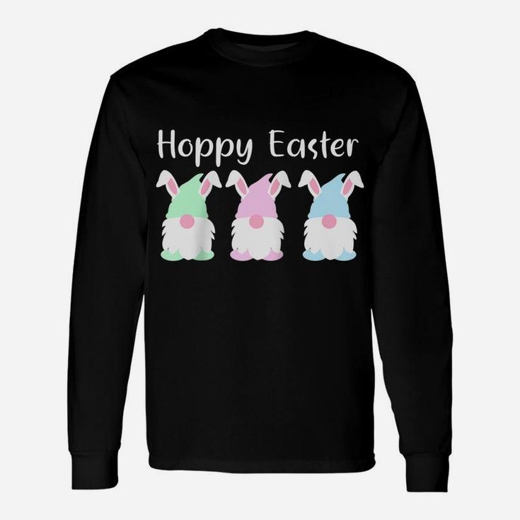 Easter Bunny Gnome Shirt Happy Easter Pun Spring Decor Raglan Baseball Tee Unisex Long Sleeve