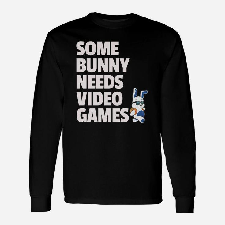 Easter Some Bunny Needs Video Games Boys Girls Long Sleeve T-Shirt