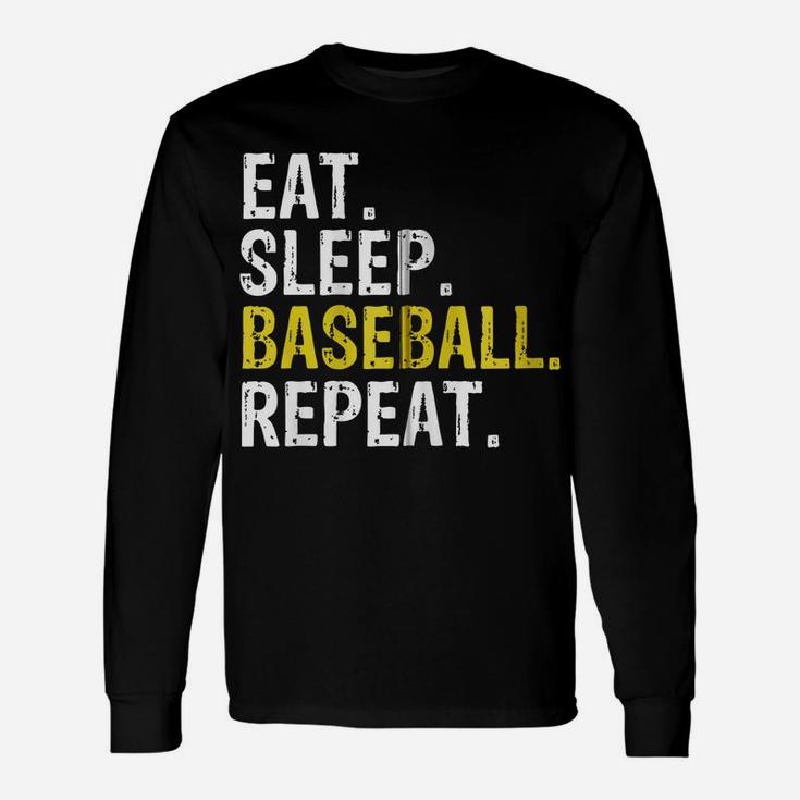 Eat Sleep Baseball Repeat Gift Zip Hoodie Unisex Long Sleeve